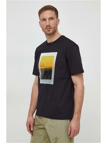 Bavlněné tričko Calvin Klein černá barva s potiskem K10K112394