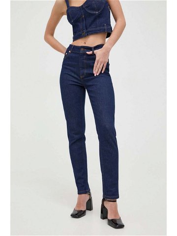 Džíny Moschino Jeans dámské tmavomodrá barva