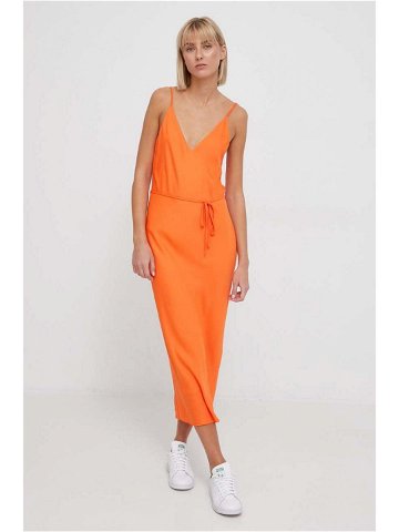 Šaty Calvin Klein oranžová barva maxi K20K206776