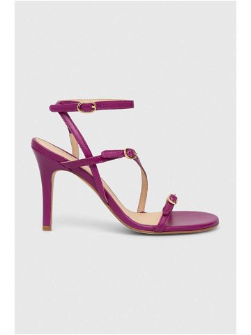 Kožené sandály Alohas Alyssa fialová barva S100136 03