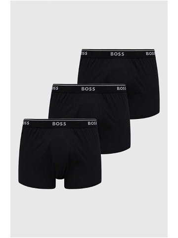 Bavlněné boxerky BOSS 3-pack černá barva 50475685
