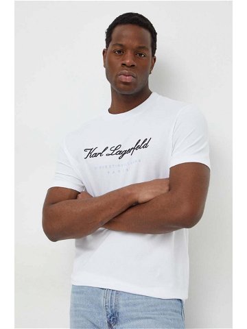 Tričko Karl Lagerfeld bílá barva s aplikací 541221 755403