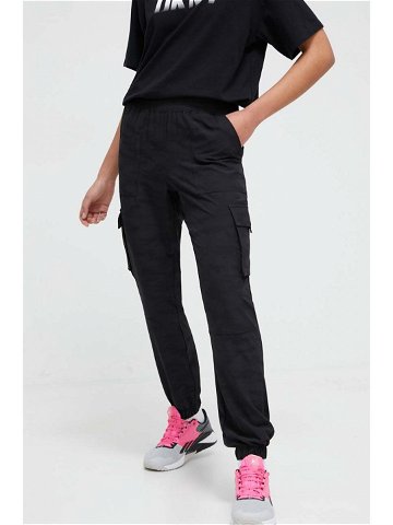 Kalhoty Dkny dámské černá barva high waist DP3P3383