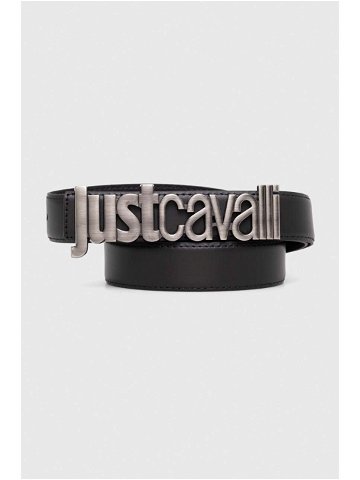 Kožený pásek Just Cavalli pánský černá barva 76QA6F30 ZP296
