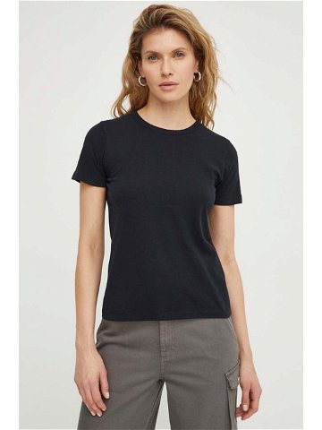 Bavlněné tričko American Vintage černá barva