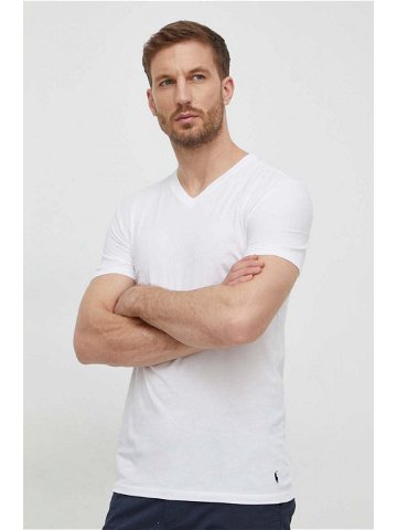 Bavlněné tričko Polo Ralph Lauren 3-pack bílá barva