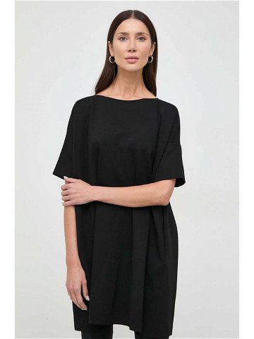 Šaty Liviana Conti černá barva mini oversize F4SI20