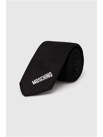 Hedvábná kravata Moschino černá barva M5662 55058