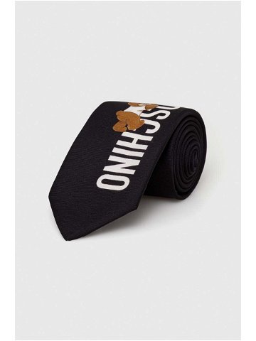 Hedvábná kravata Moschino černá barva M5766 55059