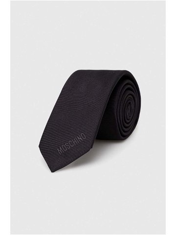 Hedvábná kravata Moschino černá barva M5776 55069