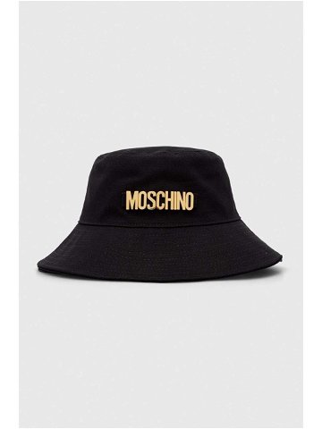 Bavlněná čepice Moschino černá barva M3094 65408
