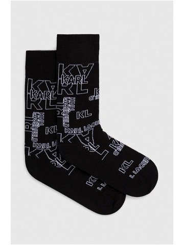 Ponožky Karl Lagerfeld pánské černá barva 541102 805513