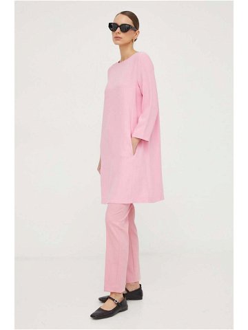 Šaty Liviana Conti růžová barva mini F4SS72