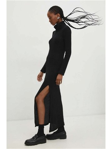 Šaty Answear Lab černá barva maxi