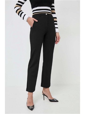 Kalhoty Guess ZOE dámské černá barva jednoduché high waist W4RB50 KBJP2