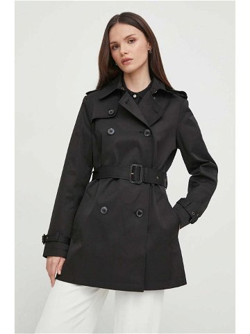 Kabát Lauren Ralph Lauren dámský černá barva přechodný dvouřadový 297936851