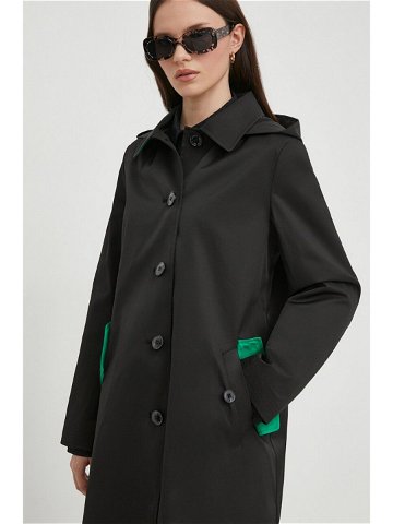 Kabát Lauren Ralph Lauren dámský černá barva přechodný 297936855