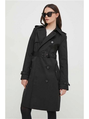Kabát Lauren Ralph Lauren dámský černá barva přechodný dvouřadový 297936856