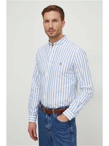 Bavlněná košile Polo Ralph Lauren slim s límečkem button-down 710938684