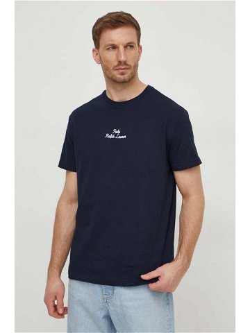 Bavlněné tričko Polo Ralph Lauren tmavomodrá barva 710936585