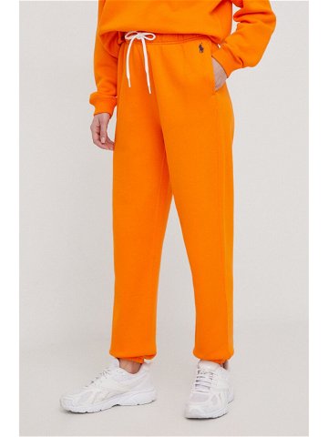 Tepláky Polo Ralph Lauren oranžová barva hladké 211943009