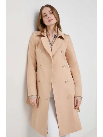 Trench kabát Marciano Guess VERONIK dámský béžová barva přechodný dvouřadový 4RGL06 9878Z