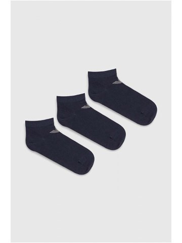 Ponožky Emporio Armani Underwear 3-pack pánské tmavomodrá barva