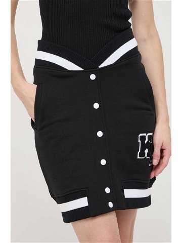 Sukně Karl Lagerfeld černá barva mini pouzdrová