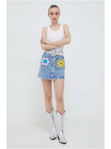 Džínová sukně Moschino Jeans mini áčková