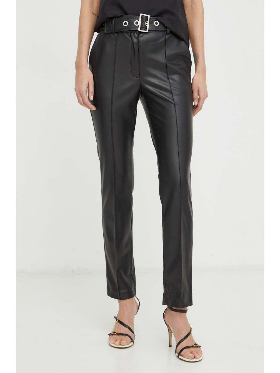 Kalhoty Marciano Guess RORY dámské černá barva přiléhavé high waist 4RGB19 9645Z