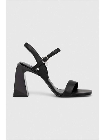 Kožené sandály Karl Lagerfeld ASTRA NOVA černá barva KL33124