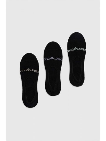 Ponožky Emporio Armani Underwear 3-pack pánské černá barva