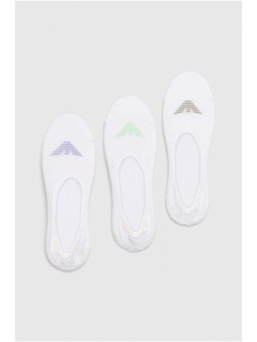 Ponožky Emporio Armani Underwear 3-pack pánské bílá barva