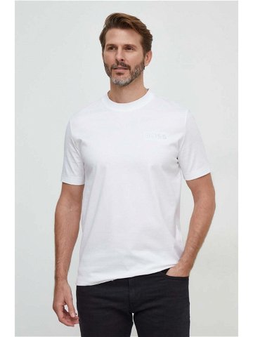 Bavlněné tričko BOSS bílá barva 50504557