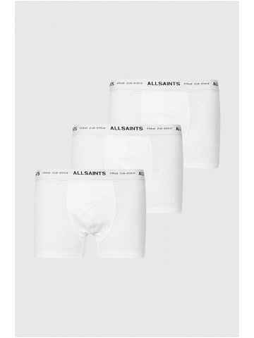 Bavlněné boxerky AllSaints UNDERGROUND 3-pack bílá barva