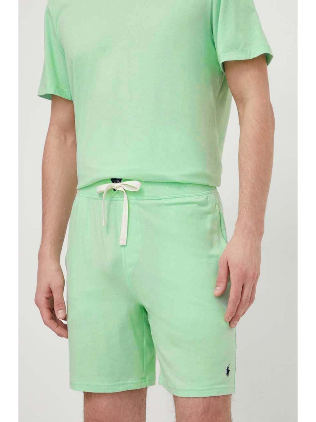 Pyžamové šortky Polo Ralph Lauren pánské zelená barva 714931652