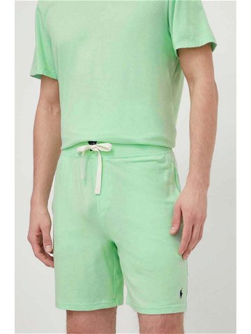 Pyžamové šortky Polo Ralph Lauren pánské zelená barva