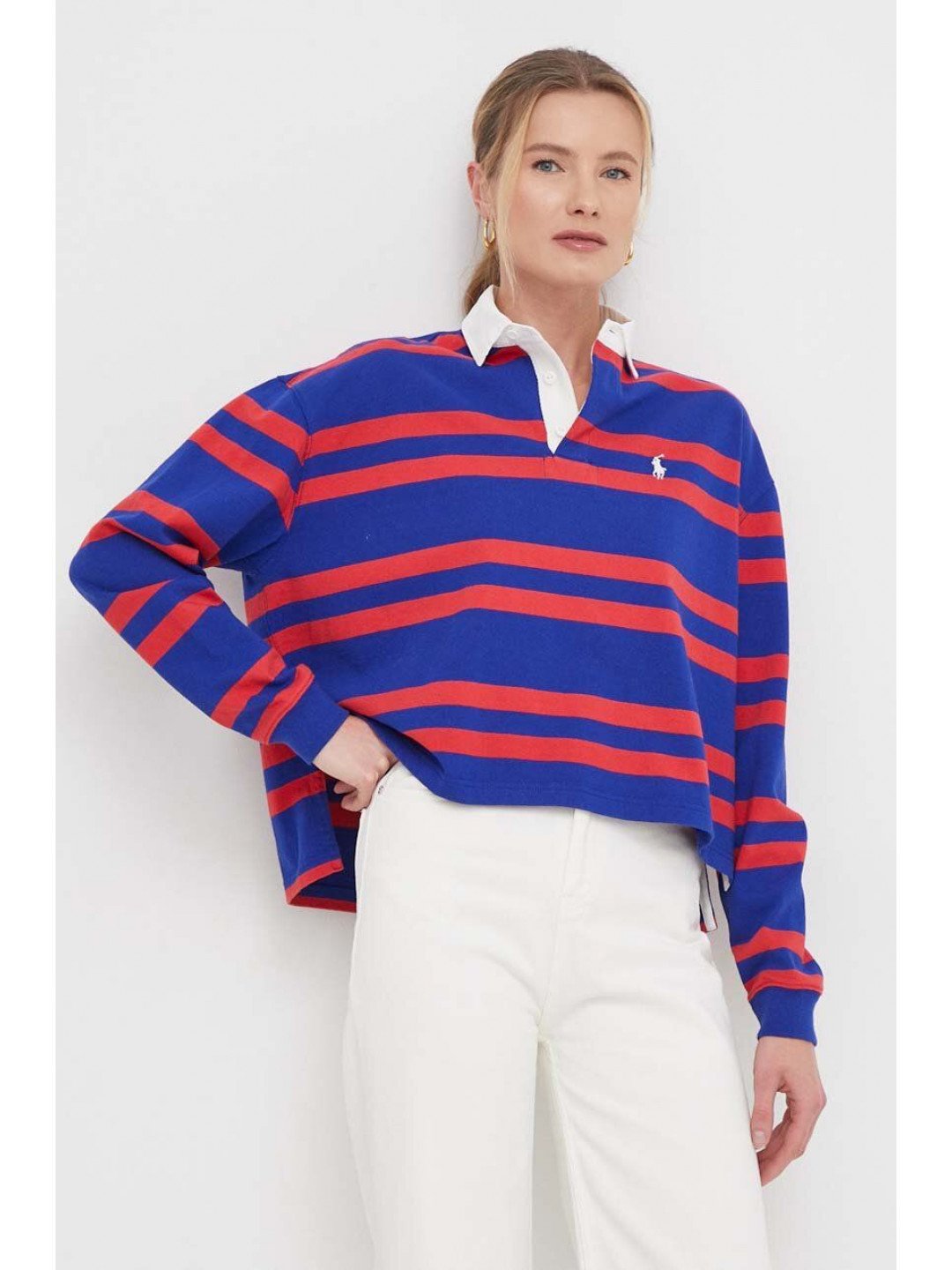 Bavlněné tričko s dlouhým rukávem Polo Ralph Lauren 211943012