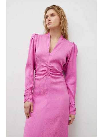 Šaty Gestuz růžová barva maxi 10908643