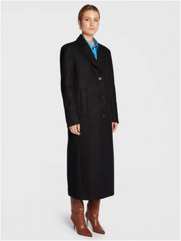 Remain Vlněný kabát Boyle Coat RM1487 Černá Boxy Fit