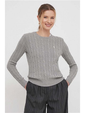 Bavlněný svetr Polo Ralph Lauren šedá barva 211943903
