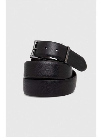 Oboustranný kožený pásek Calvin Klein pánský černá barva K50K511563