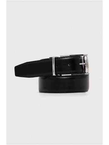 Kožený pásek Calvin Klein pánský černá barva