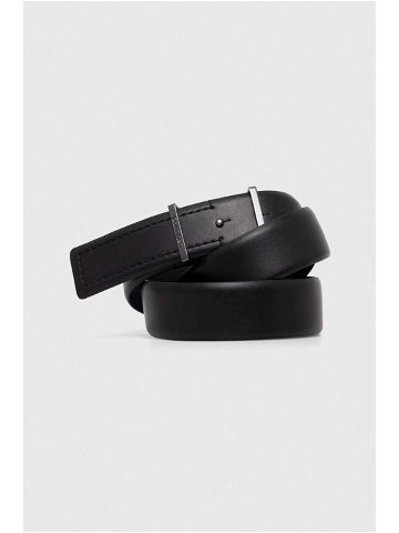 Kožený pásek Calvin Klein pánský černá barva K50K511757