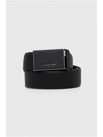 Kožený pásek Calvin Klein pánský černá barva K50K511761