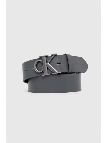 Kožený pásek Calvin Klein Jeans pánský šedá barva K50K511831