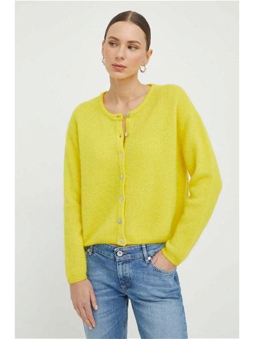 Vlněný svetr American Vintage žlutá barva lehký