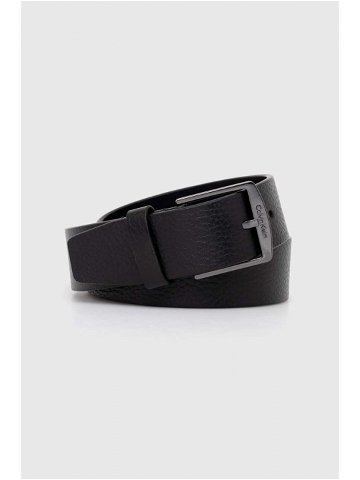 Kožený pásek Calvin Klein pánský černá barva K50K511571