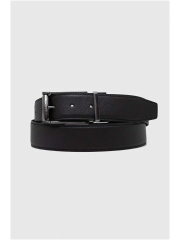 Oboustranný kožený pásek Calvin Klein pánský černá barva K50K511581