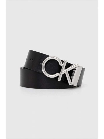 Kožený pásek Calvin Klein pánský černá barva K50K511758
